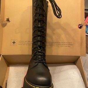 Black Doc Marten boots - never worn!